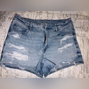 American Eagle Distressed Blue Jean Shorts
